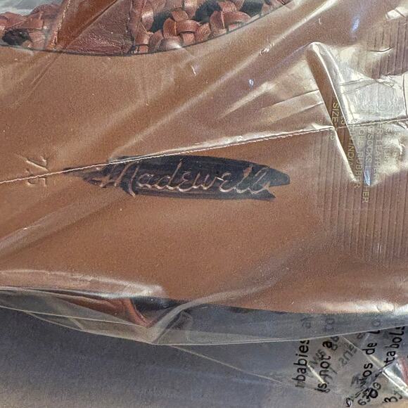 Madewell Remy Open Weave Mary Jane Flats 7.5 Brown NWT Leather NU875 Grommet - Picture 4 of 5